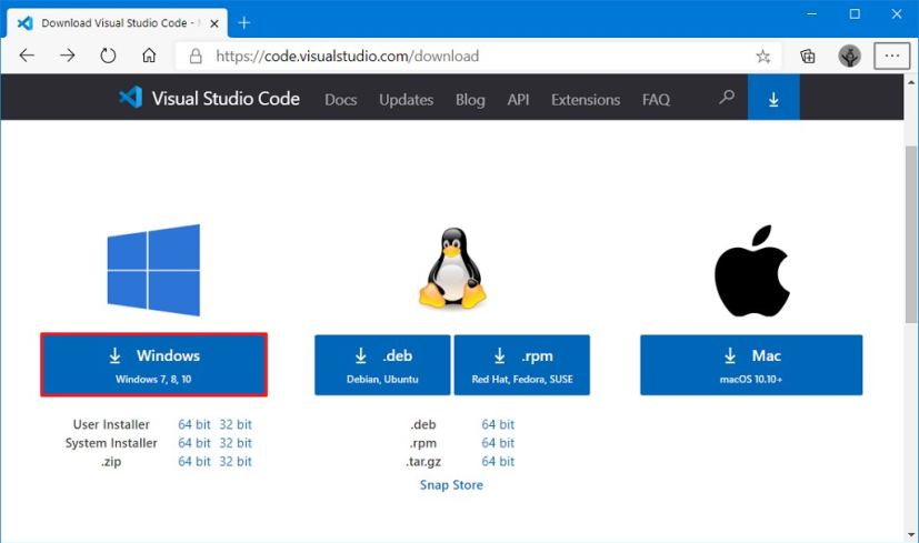 Download Visual Studio Code on Windows 10