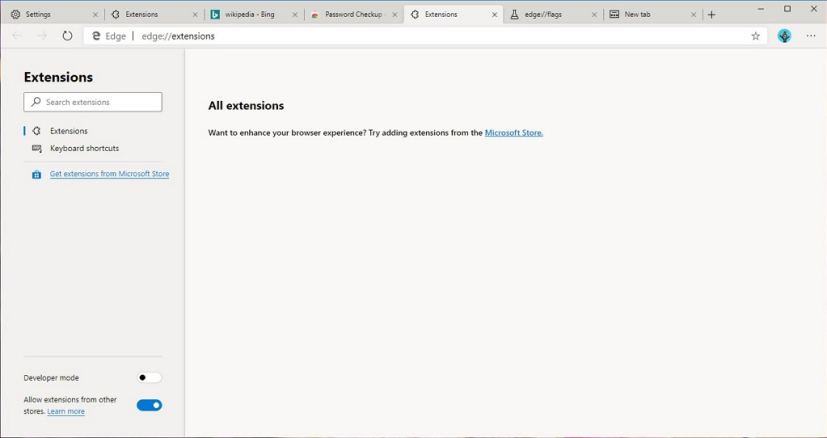 Microsoft Edge extensions