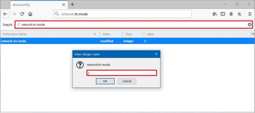 network.trr.mode on Firefox
