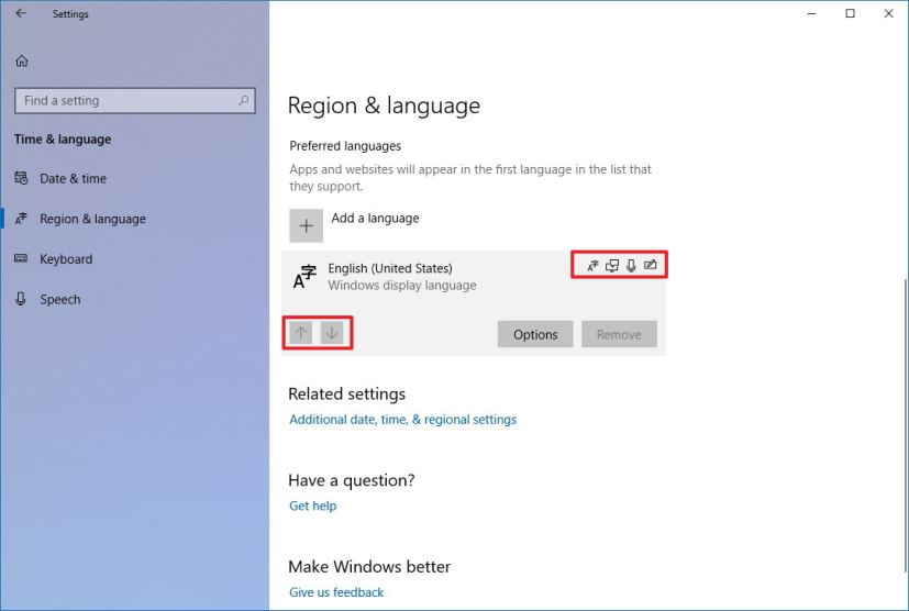 Region & language