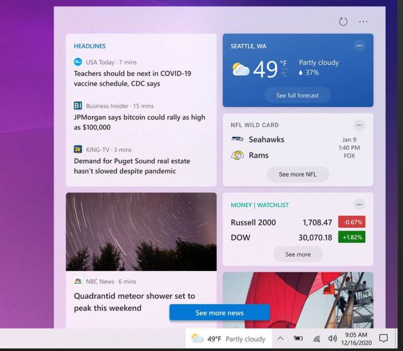 Windows 10 news and interests